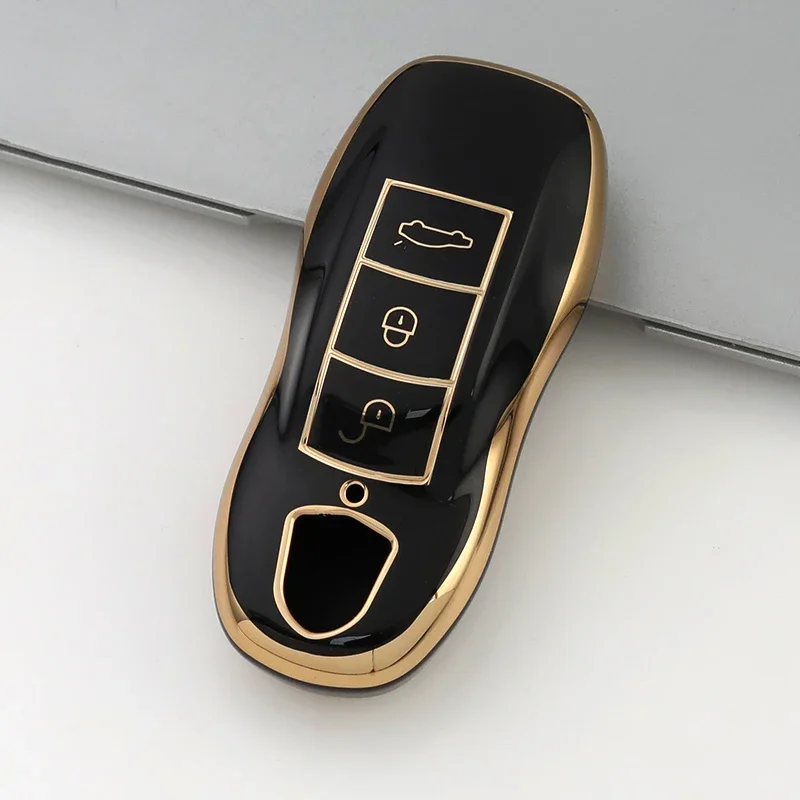 TPU Remote Car Key Case Replace Cover for Porsche Cayenne 718 MACAN Panamera 911 Macan Boxster Cayman Accessories