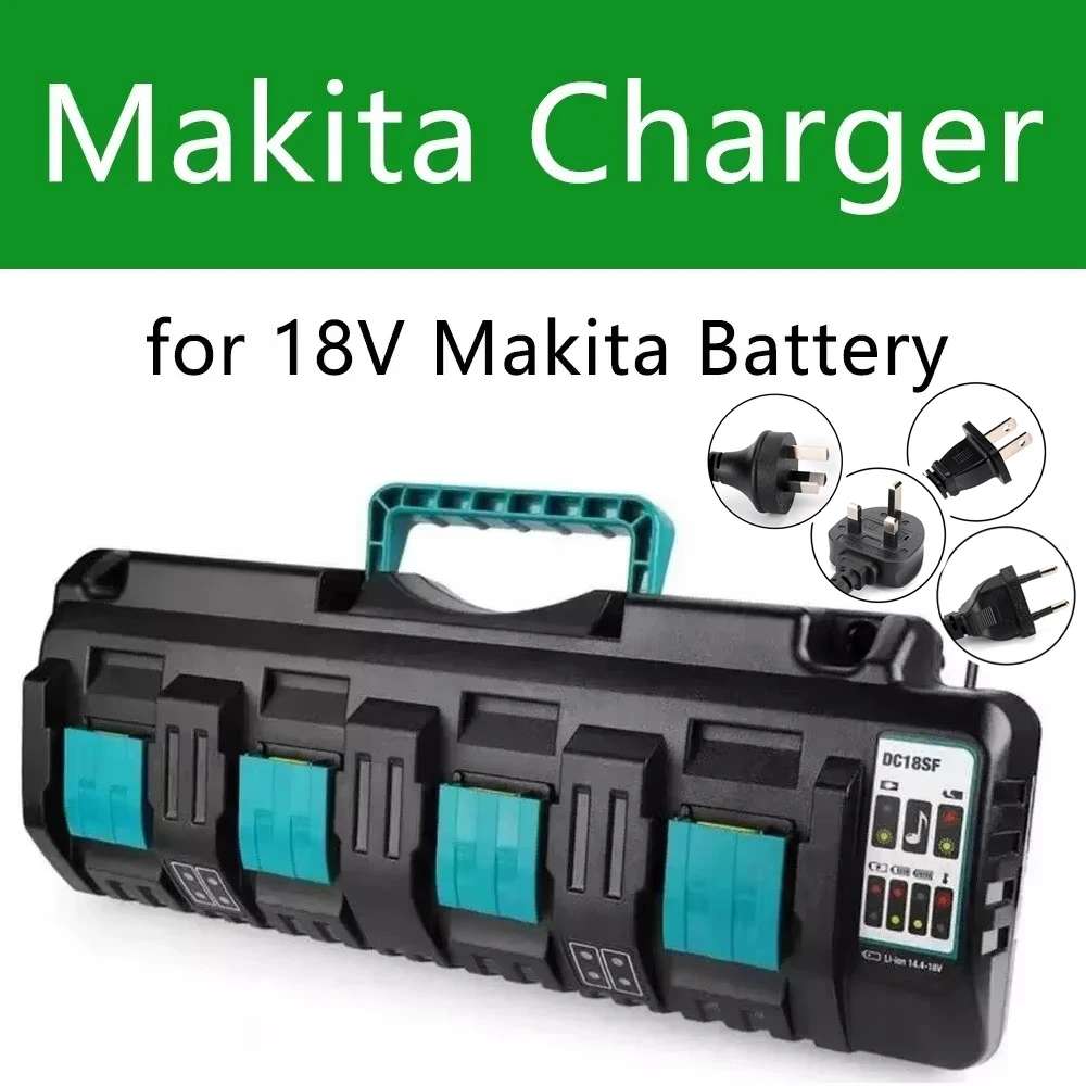 

For Makita 18V 14.4V 4A Double Li-Ion Battery Charger DC18RD DC18SF For Makita 14.4V 18V 20V BL1830 BL1840 BL1850 BL1860 Bl1430