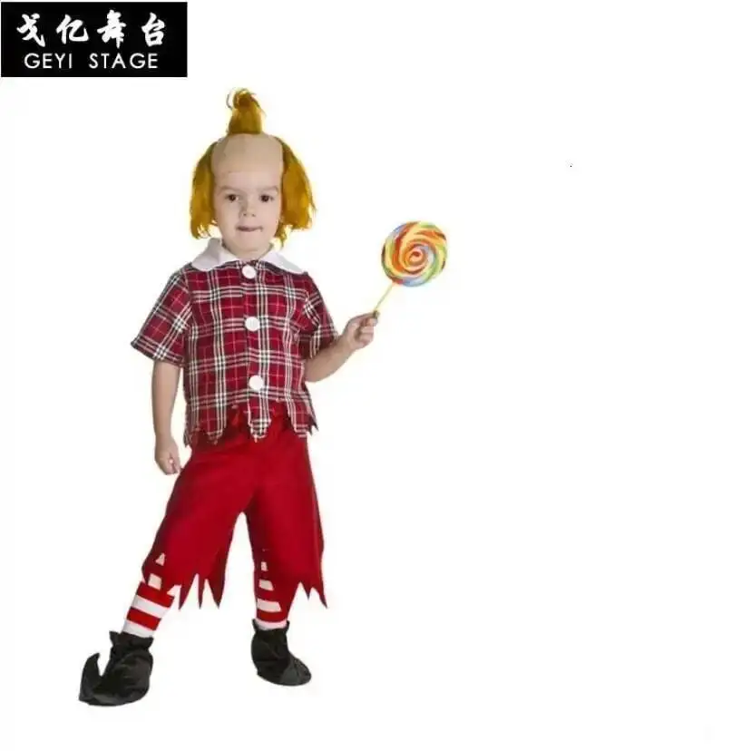 Unisex Child Scarecrow Costume Halloween Party Oz Wizard Adult Play Cosplay Carnival Fancy Party Dress image 3