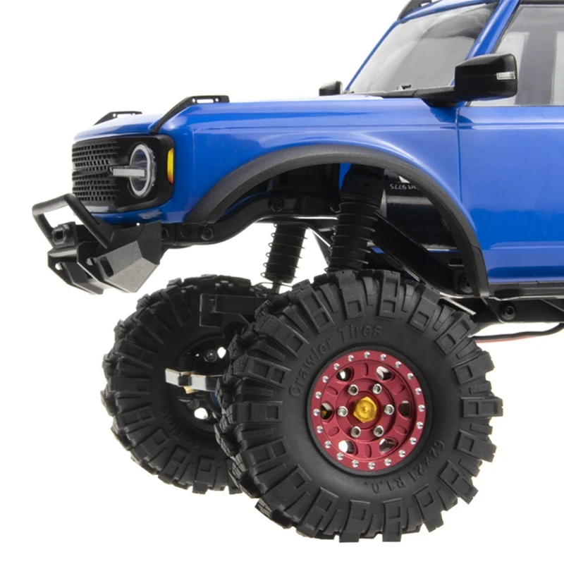 Roda verde do beadlock do metal, carro da esteira rolante do RC, SCX24 axial, AX24, TRX4M, FCX24, 62x21mm, 1 ", 18, 1, 24, 1, 4 PCes