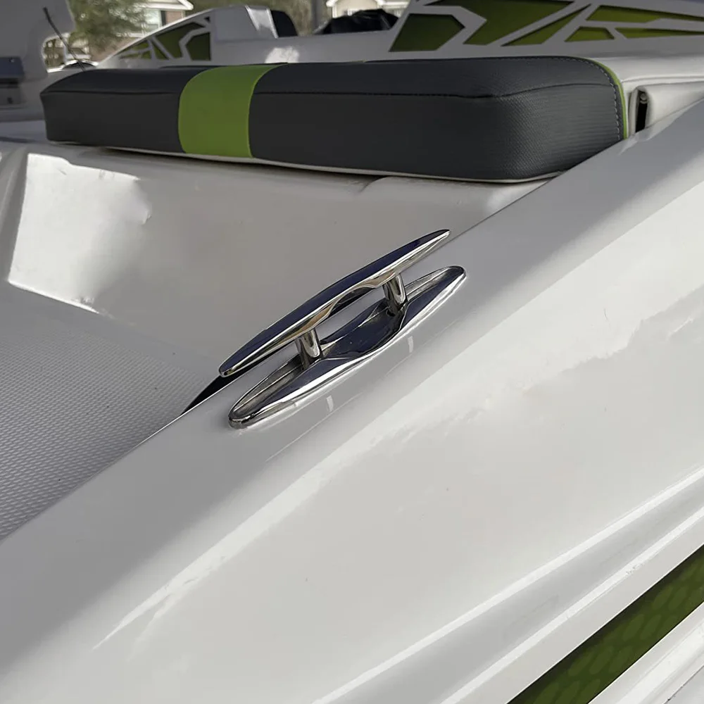 1 Piece Boat Pull Up Deck Cleat 316 Stainless Steel Retractable Heavy Duty Flush Mount Cleat Boat view 6