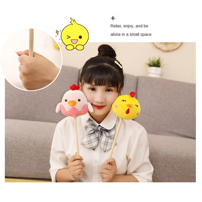 1PCS Cute Cartoon Massage Hammer Hitting Hammer Stick Handheld Plush Small Hammer For Neck Shoulder Meridians Legs Back Massage