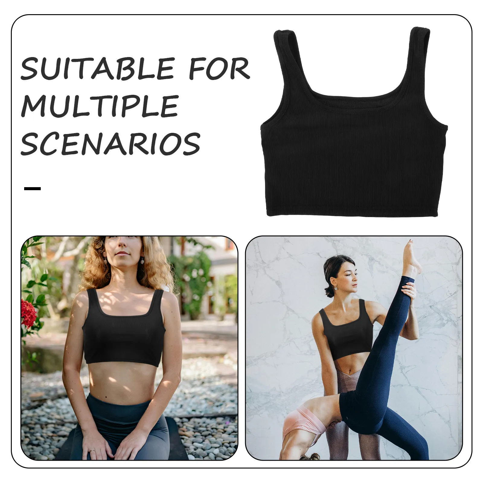 Women's Yoga Tank Top Breathable Fit Workout Vest for Running Gym Exercise Comfortable Skin Friendly Easy Clean M