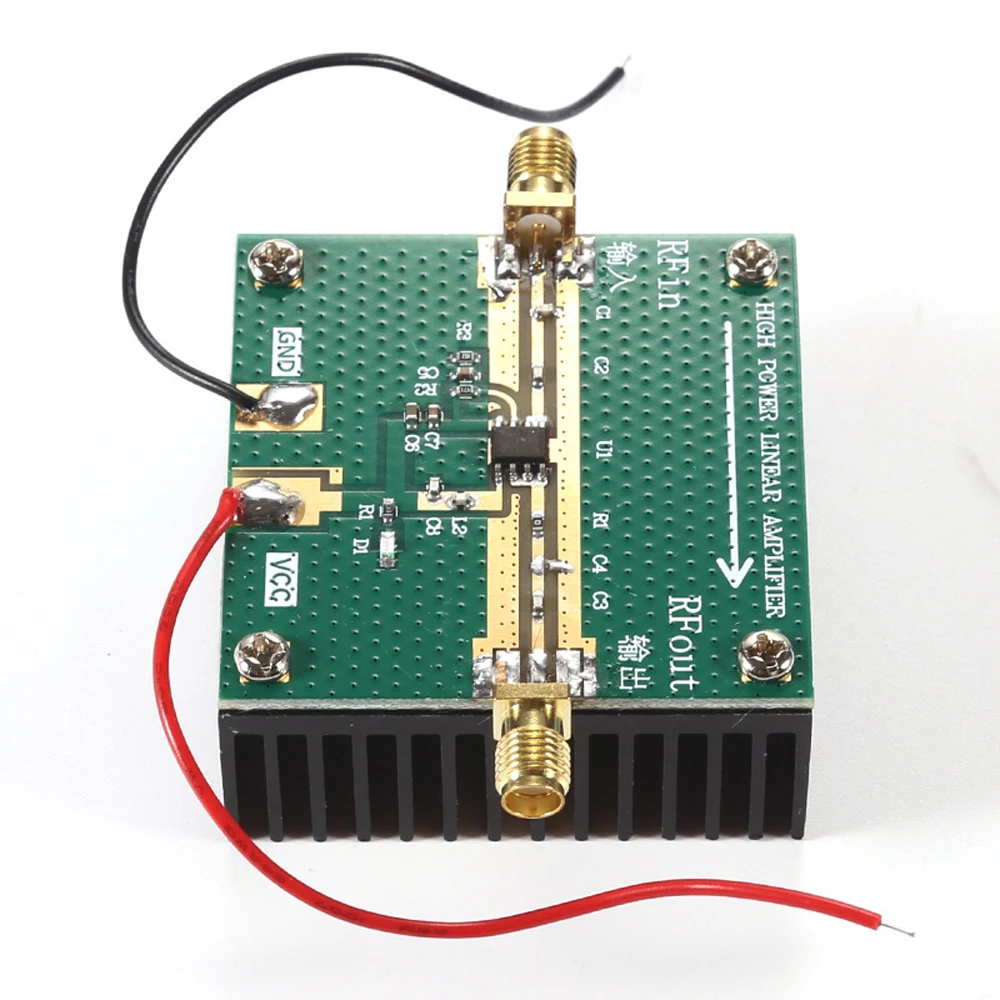 RF2126 400M-2700MHz RadioFrequency Power Amplifier Linear Amplifier with HeatSink 2.4GHz 1W Amplifier for WiFi BT HamRadio