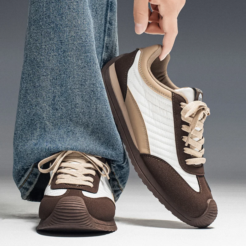 

Fashionable Summer Men's Shoes Casual All-Weather Leather Surface Anti-Slip Soft Bottom Dequn Shoes Sporty And Versatile