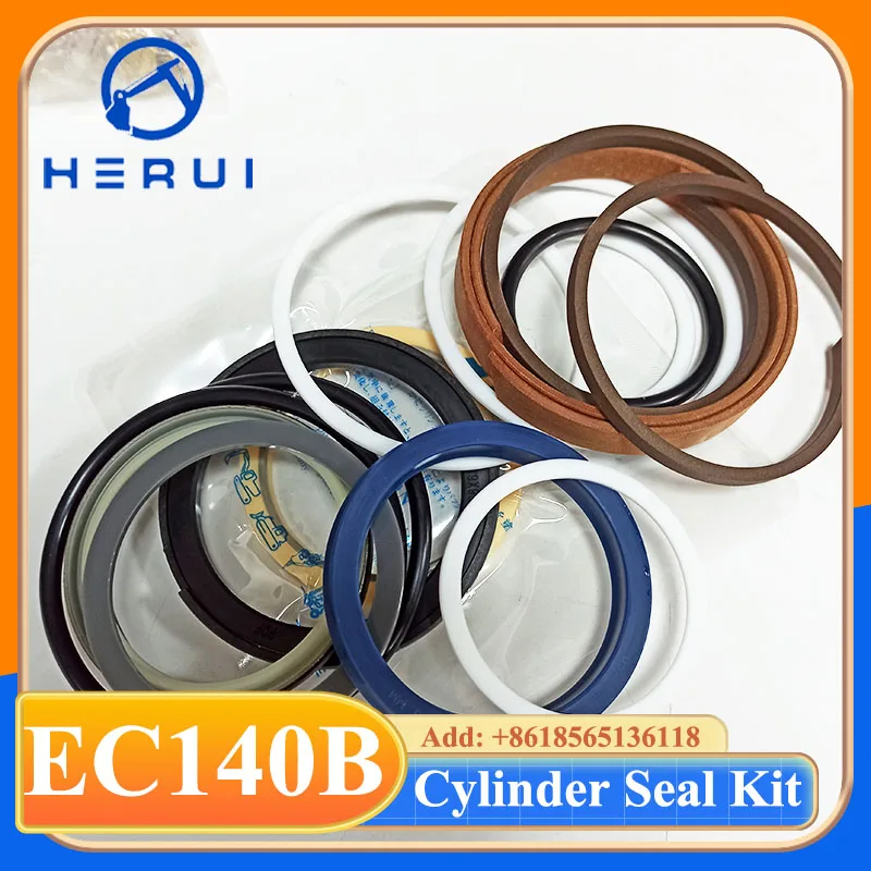 4Sets EC140 EC140B Arm Boom Bucket Cylinder Seal Kit for Excavator Hydraulic Oil Seal Repair Kit