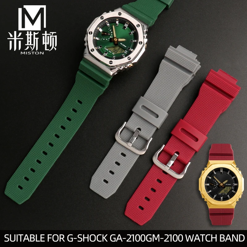 

For G-SHOCK 5611 ga2100 rubber strap CasiOak GA-2100/2110 GM-2100 Watch Band Silicone Men's and Women's Bracelet Accessories 16m