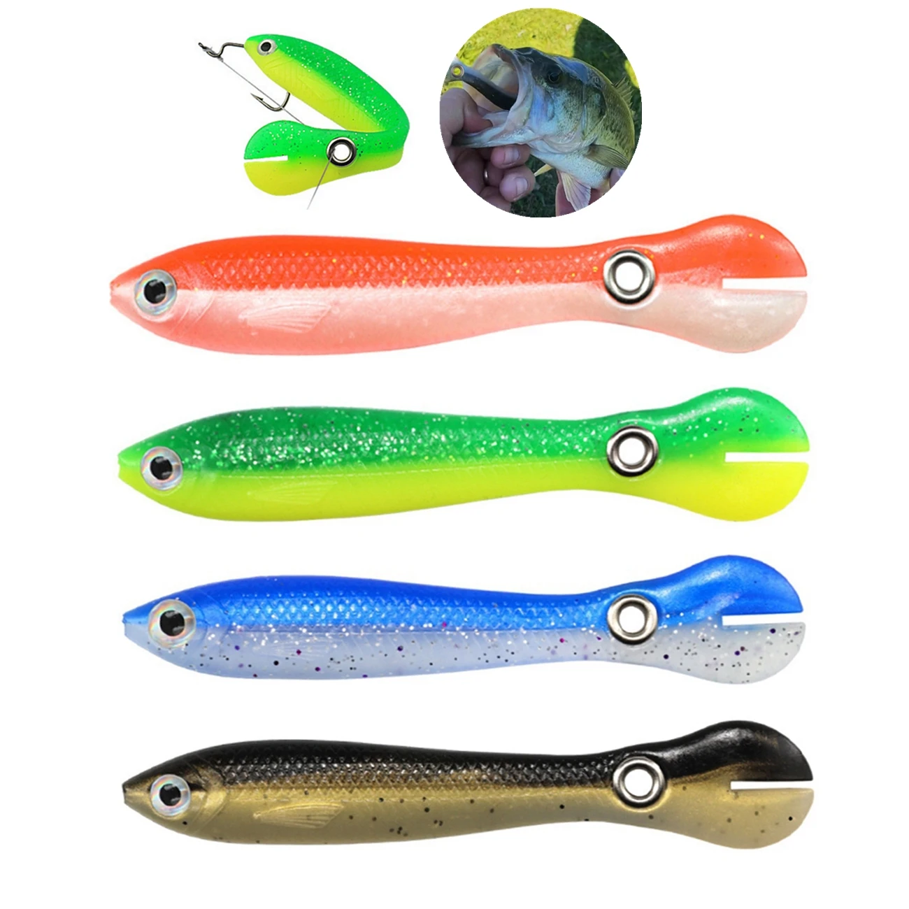 

Refined Bait Durable Soft Bionic Loach Fishing Lure Realistic Dying Bounce for Bass Mandarin Fish Saltwater Freshwater