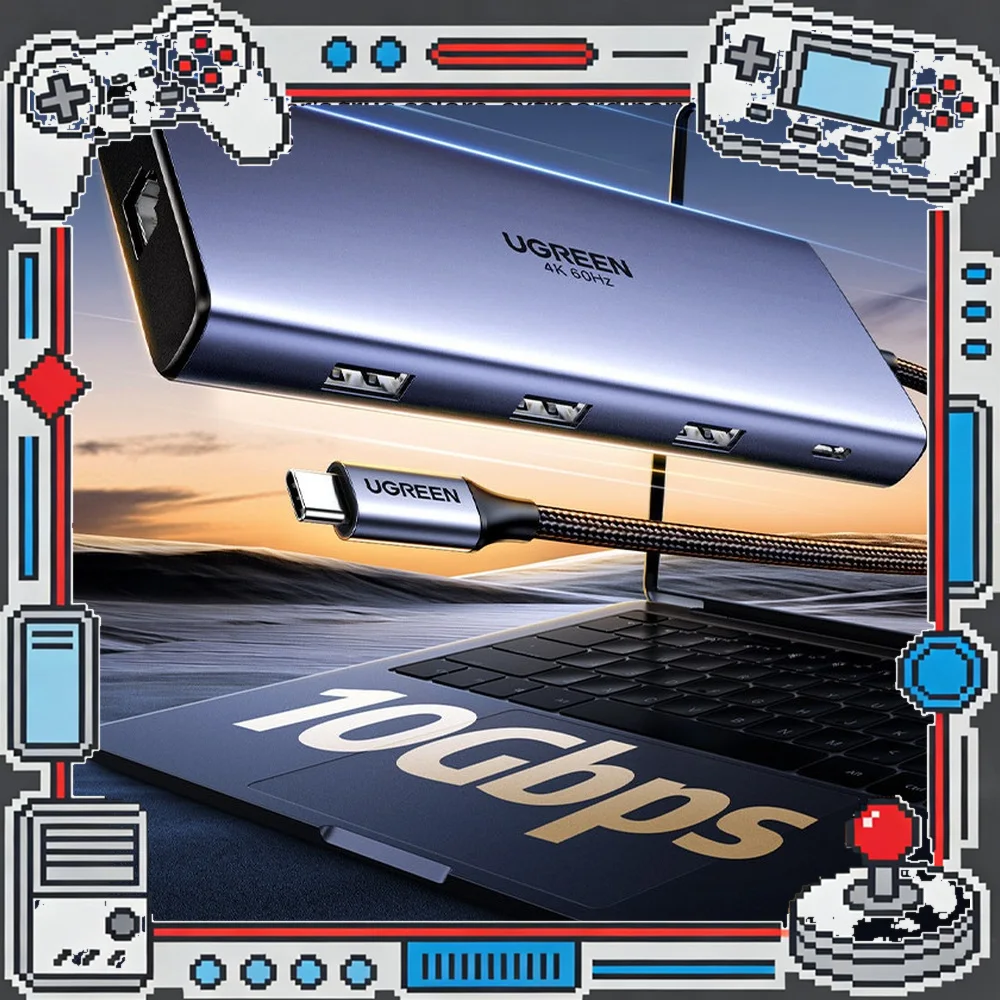 UGREEN CM639 15532 9 in 1 USB C Hub 10Gbps Docking Station 4K 60Hz HDMI Gigabit Ethernet SD TF PD 100W