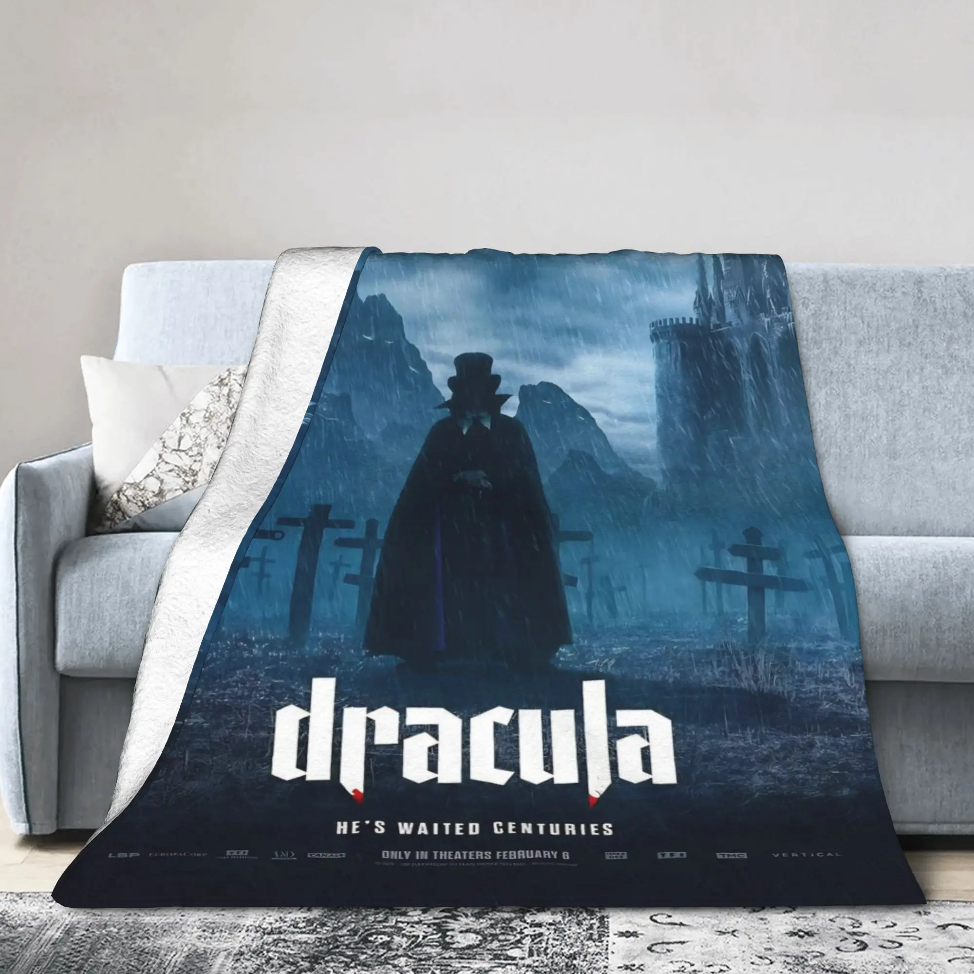 Cozy Dracula A Love Tale Blanket Merch Sofa Decorative  Blanket Throw Soft Fleece for Travel