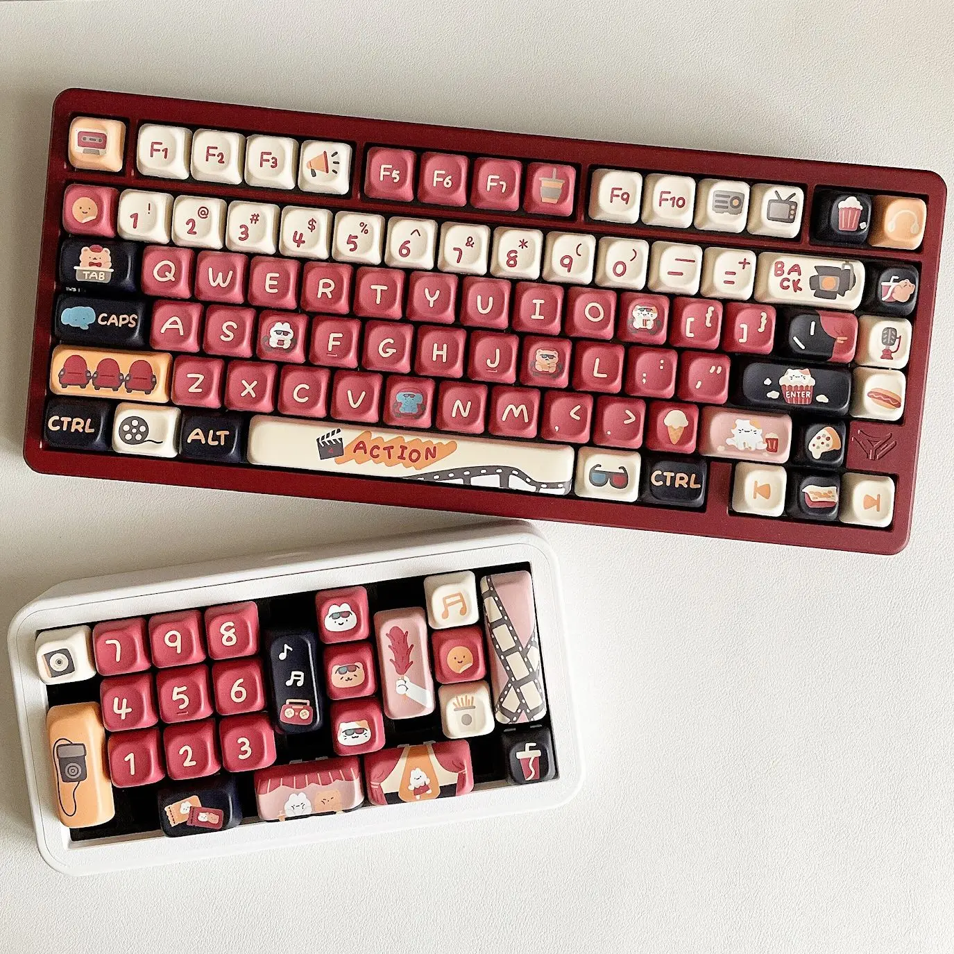 Time Cinema Keycaps EOA Highly Customized Kit PBT Full Set of Five-Sided Sublimation Cute Original Keycaps