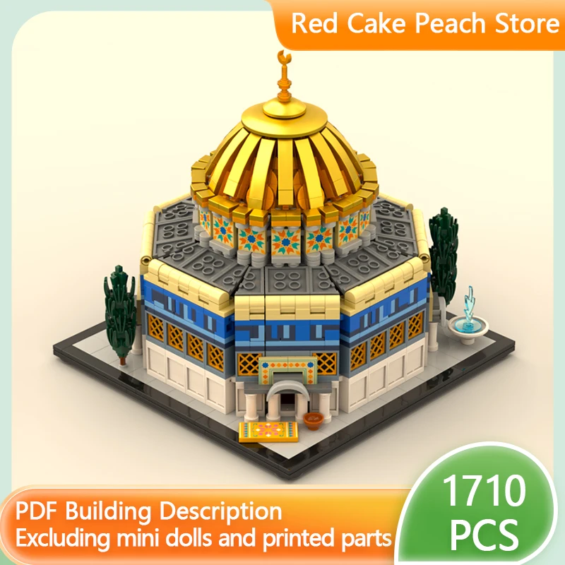 

City Street View Model MOC Building Bricks Temple Dome Of The Rock Modular Technology Children Holiday Gifts Assemble Toys Suit
