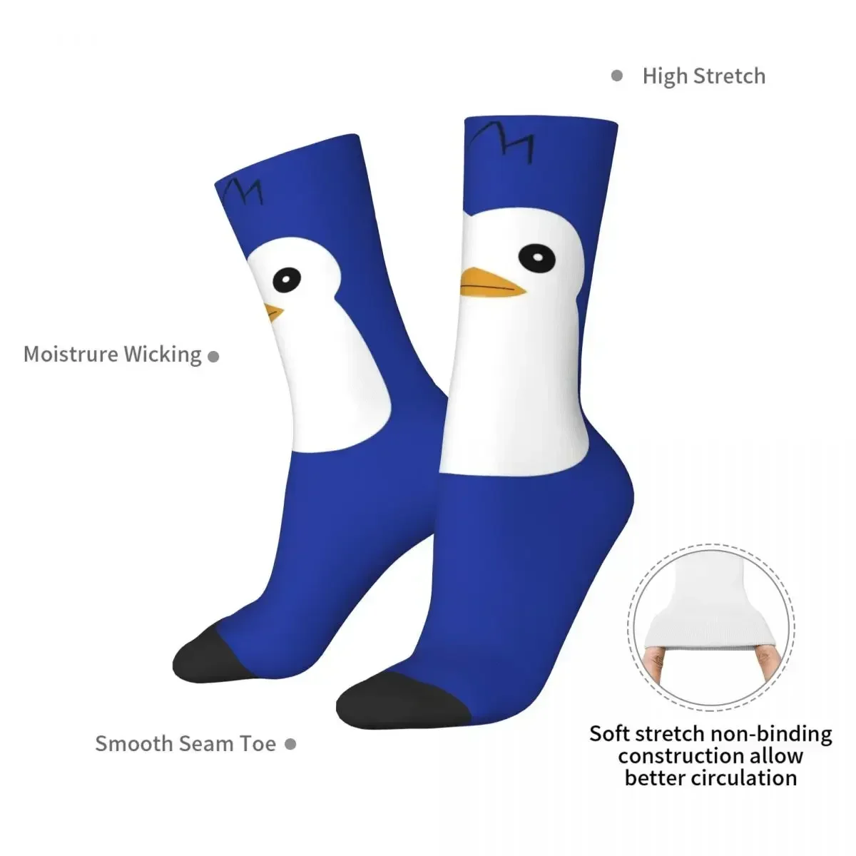 Mawaru Penguindrum - เพนกวินหมายเลข 2 ถุงเท้า Harajuku ถุงน่องคุณภาพสูง All Season ถุงเท้ายาวอุปกรณ์เสริมสําหรับของขวัญ Unisex