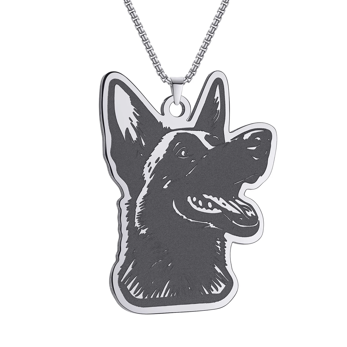 Trendy Belgian Malinois Dog Pendant Stainless Steel Chain Necklace For Women Men Classic Design Pet Lucky Jewelry Kids Gifts