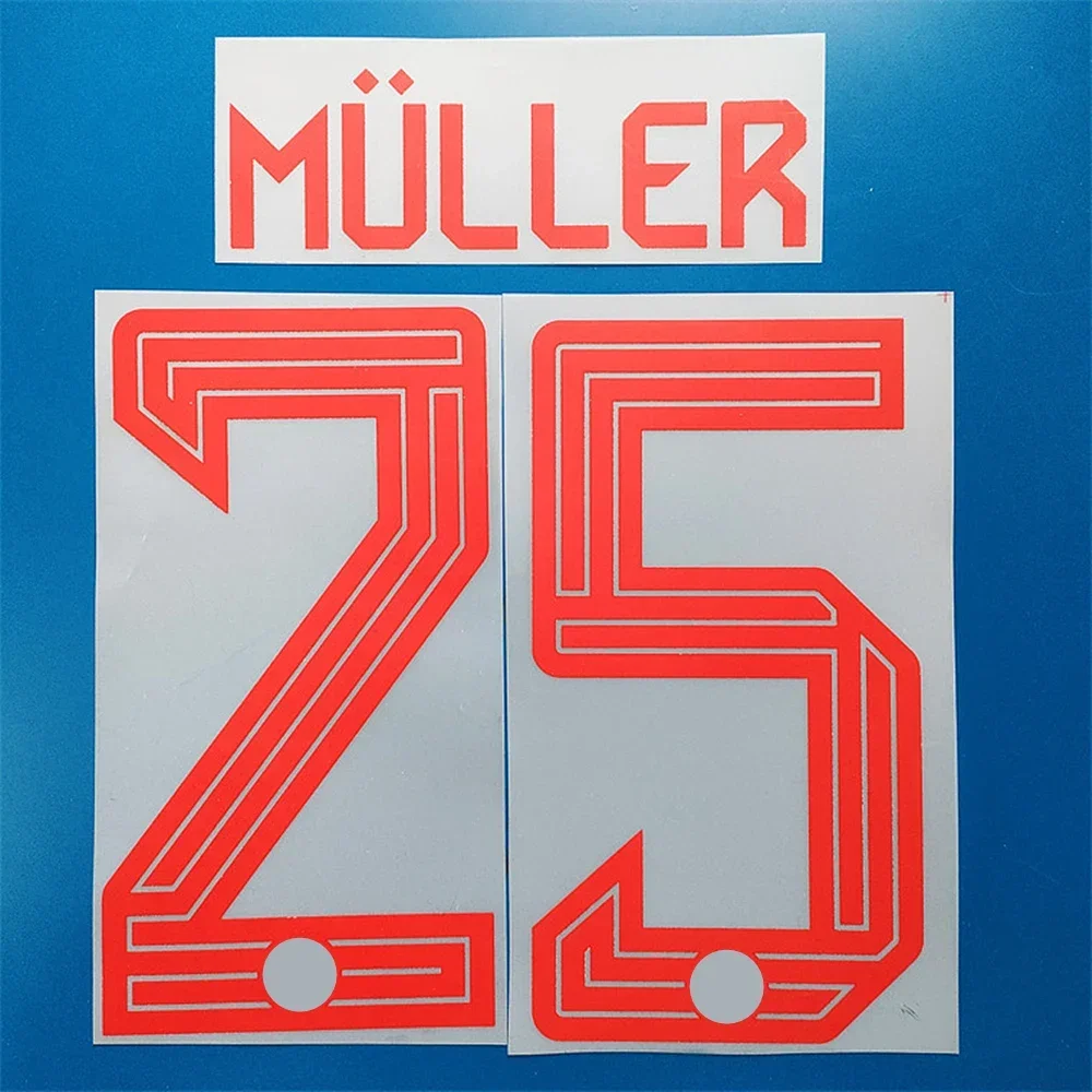 Super A 2023 2024 MULLER KIMMICH MANE DE LIGT GNABRY KANE number font print, Hot stamping patches