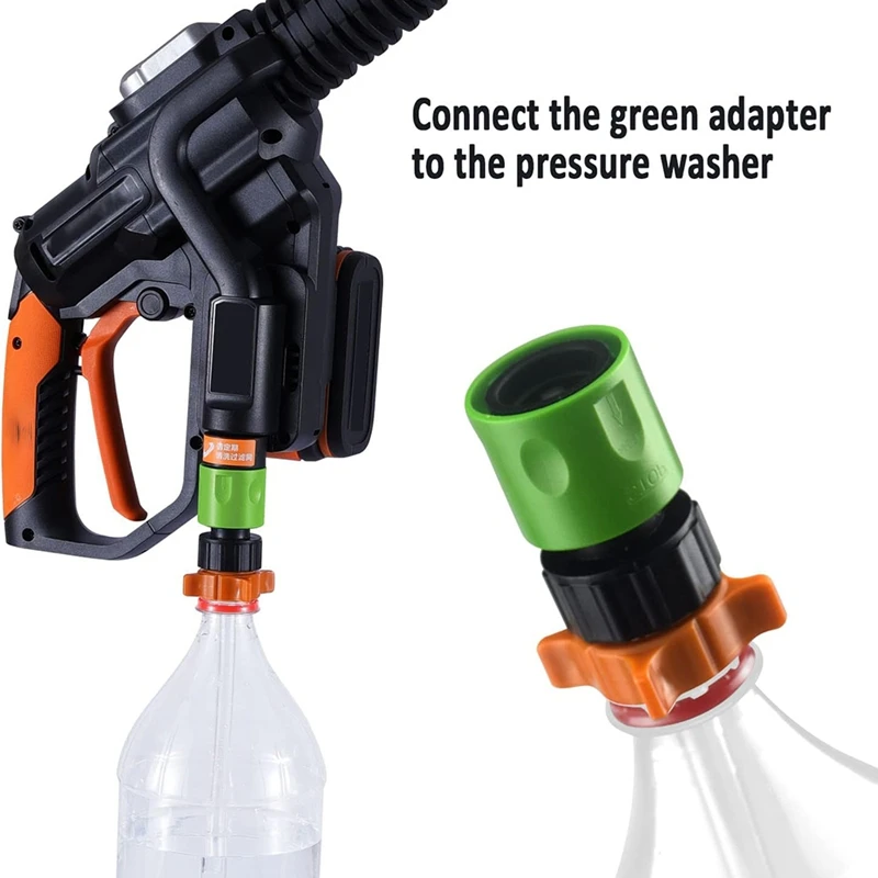 Juego de 2 adaptadores de tapa de botella WA4038 para adaptador de tapa de botella Worx Hydroshot-WA4038 para 60044335   Tapa de botella para lavadora a presión