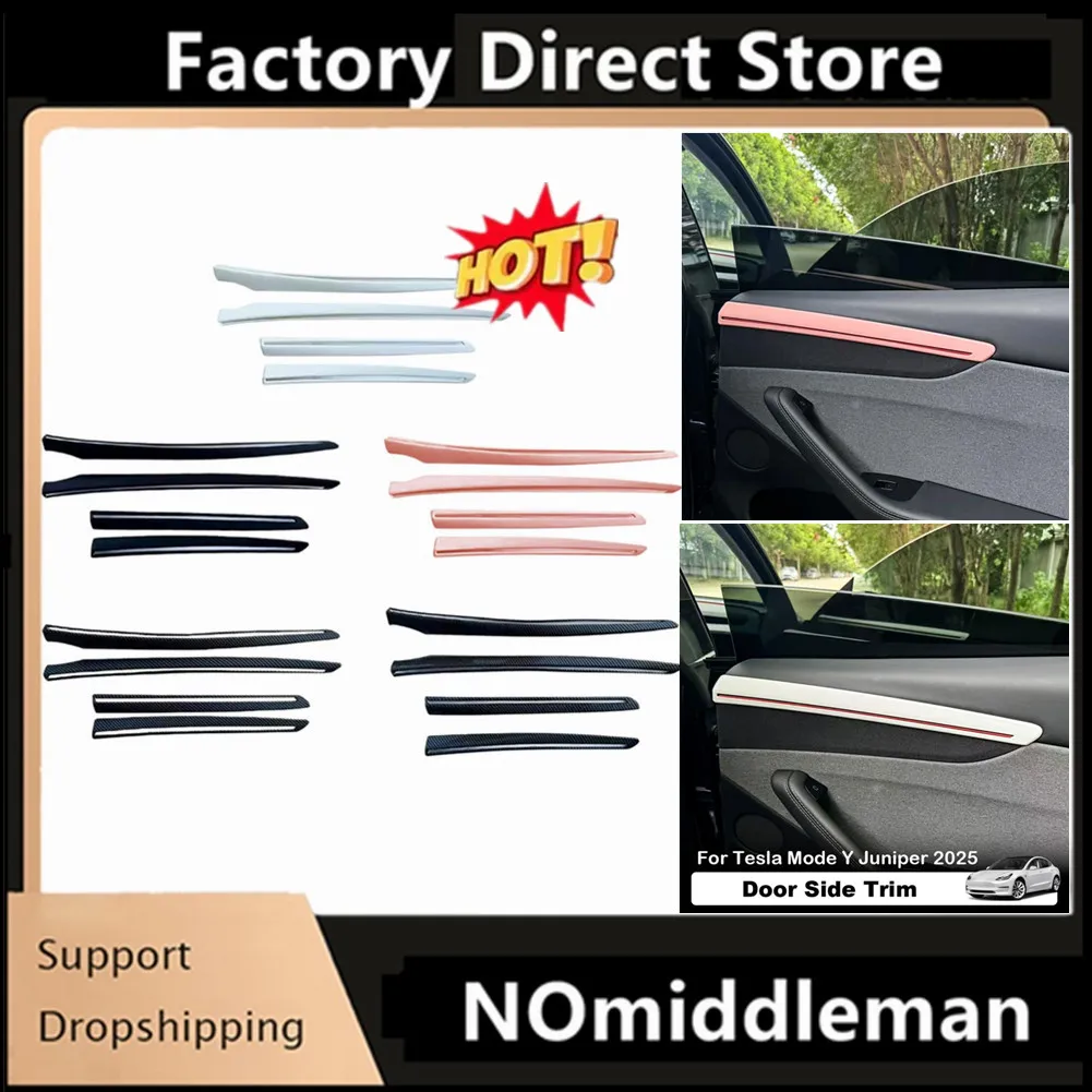 

5 стилей декоративная полоса для двери автомобиля для Tesla Mode Y Juniper 2025 дверная доска боковая декоративная полоса наклейка аксессуар для салона автомобиля 4 шт.