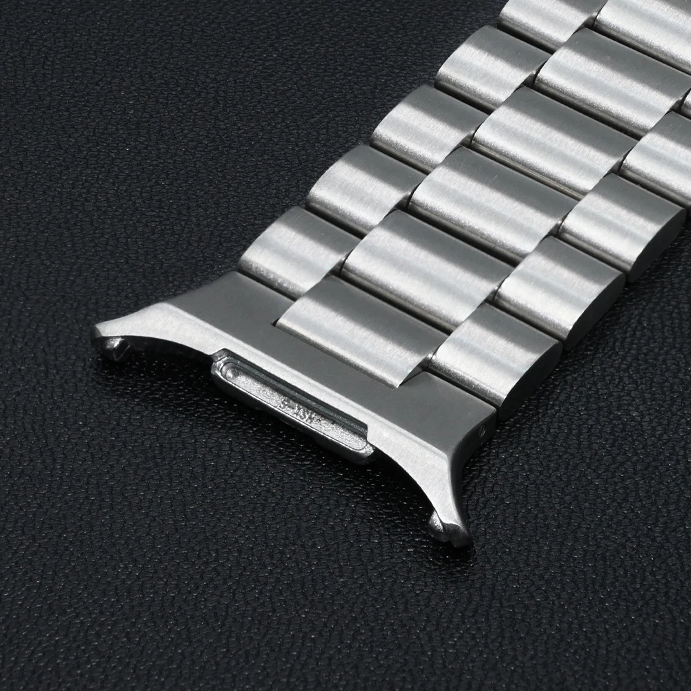 سوار من الفولاذ المقاوم للصدأ بدون فجوات لساعة سامسونج جالاكسي الترا 47 ملم حزام معدني فاخر لساعة جالاكسي سوار نهاية منحني للغاية