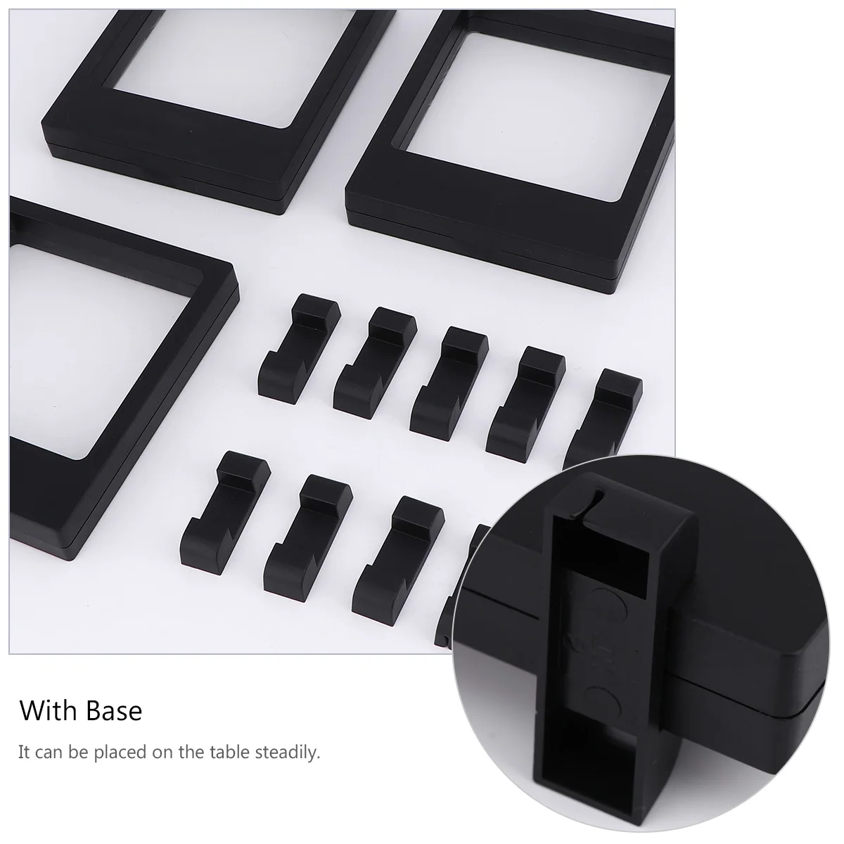 

3 Pcs Jewelry Display Stand PE Film Holder Case Collection Showing Acrylic Rack