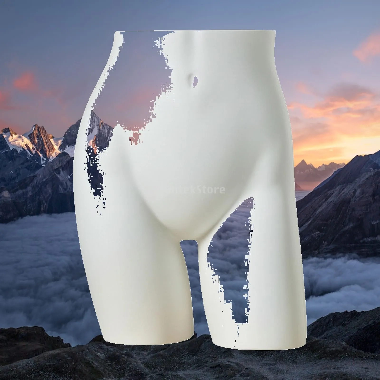 Woman Lower Torso Display Form for Lingerie Photography PV Material Mannequin with Curvy Abdomen Hip Buttock Shape