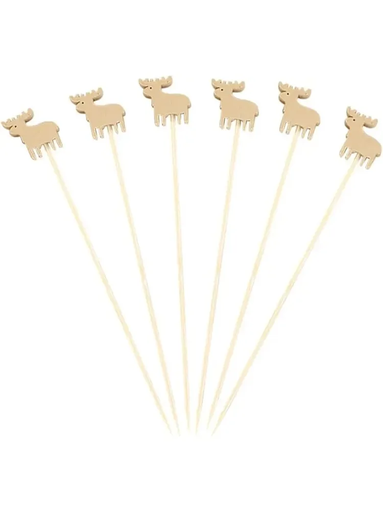 

Pcs Christmas Cocktail Picks Sticks Fancy Toothpicks Decorative Skewers Xmas Party Picks for Appetizers Drinks Fruits Food Garni