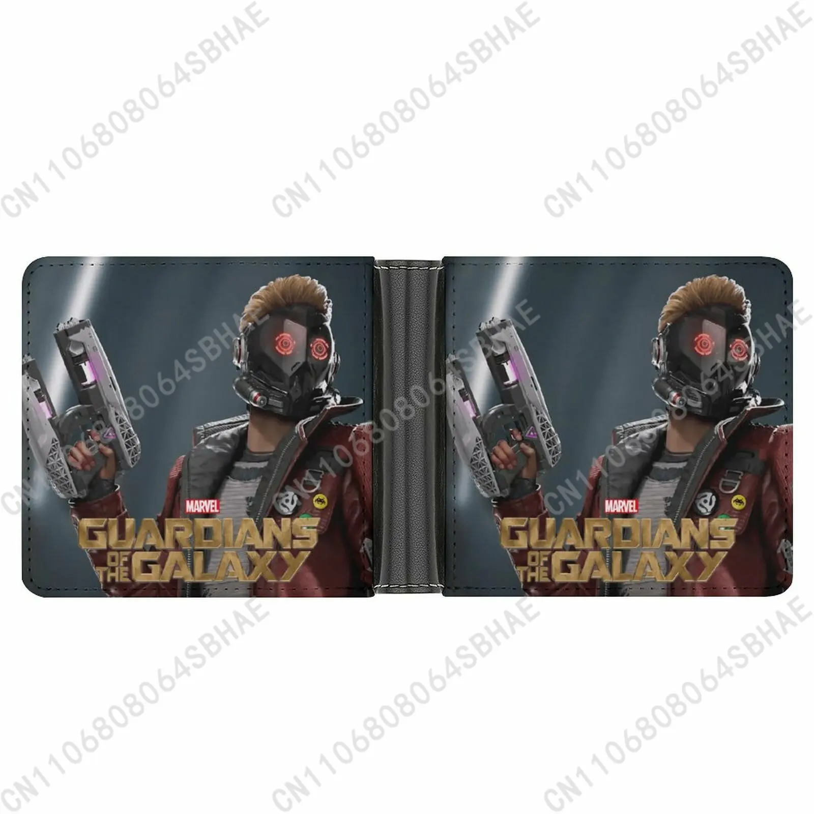 

Marvel Star Lord Trendy Leather Wallet Teenage Male Woman Personalized Slim Credit Card Holder Small Purse Daily Use Cosplay