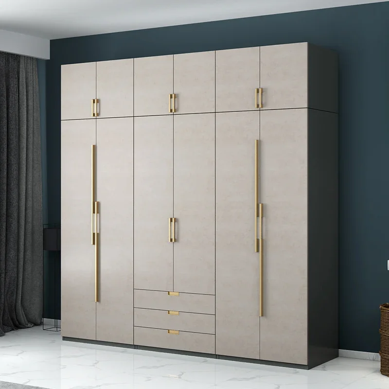 Nordic luxury windbreaker cabinet, side hung door coat cabinet, post-modern simple master bedroom, assembled wardrobe