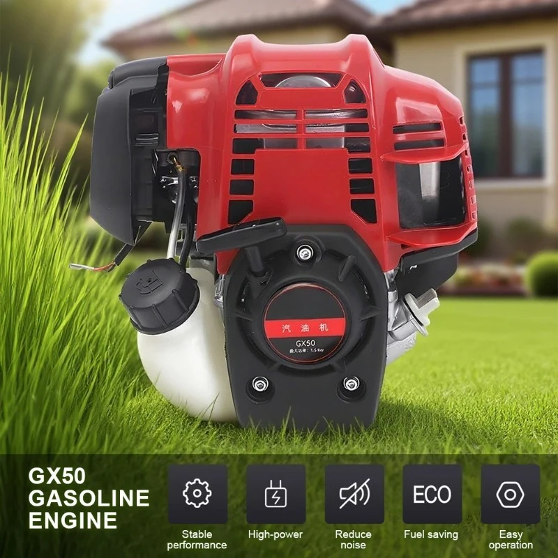 Lawn Mower Engine GX50 Engine Four-Stroke GX35 High-Power Garden Side-Mounted Backpack Petrol Enginefor Tiller Mower Lawnmower