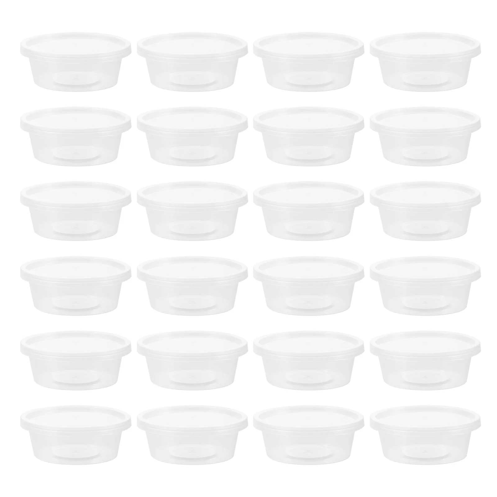 

50pcs Clear Plastic Sauce Cups With Lids Leak Proof Dipping Containers Mini Food Storage Boxes For Travel Snack Reptile Feeding