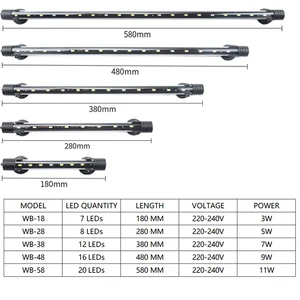 Dwaterproof Test LED LED LIGHT WATER FISH TANK LIGHT SUBQUATE FISH LAMP LAMP LIGHT LIGHT LAMP 18-58CM 220-240V 5730CHIP 8 Main sales luminaire marine aquarium - №5