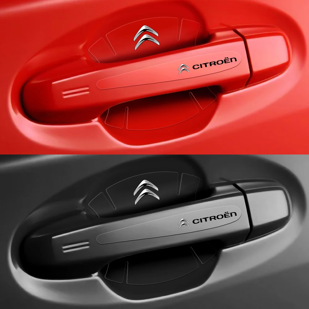 4/8Pcs Auto Tür Anti-scratch Schutz Griff Schüssel Aufkleber für Citroen C4 C3 C5 C1 C2 Berlingo Celysee Kaktus Picasso Jumpy