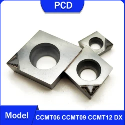 PCD chip breaking tool CCMT06 CCMT09 CCMT12  DX is used for non-ferrous metals such as aluminum and copper with high finish CCMT