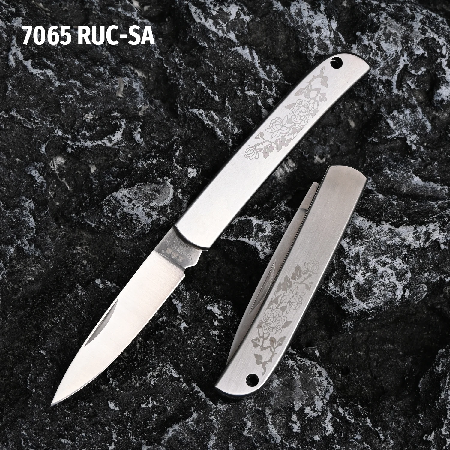 SANRENMU 7065 All Steel Lockless Outdoor Folding Knife Daily Cutting Fruit Unpacking Camping Hunting Fishing Edc Pocket Knives