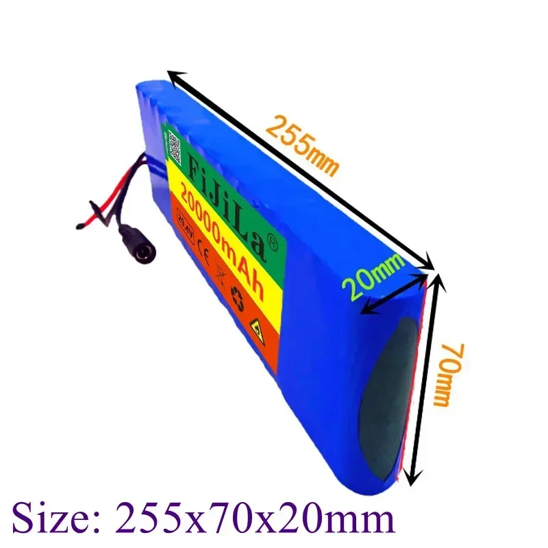 24V 20Ah 7S2P 18650 li-ion Rechargeable battery pack 29.4v 20000mAh electric bicycle moped Balancing scooter+2A Charger