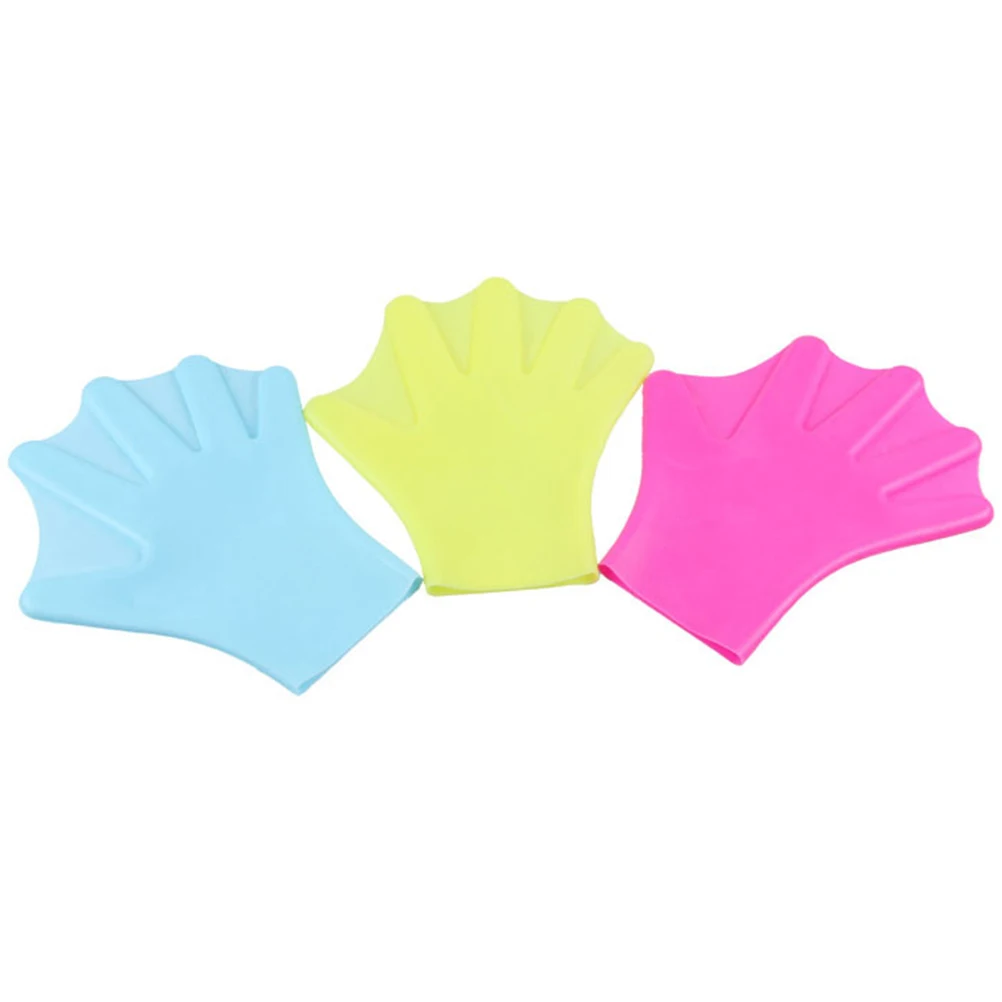 

1 Pair Swimming Webbed Gloves Water Resistance Training Diving Aquatic Fitness Hand Paddle Gear Adult Pink Soft Breathable