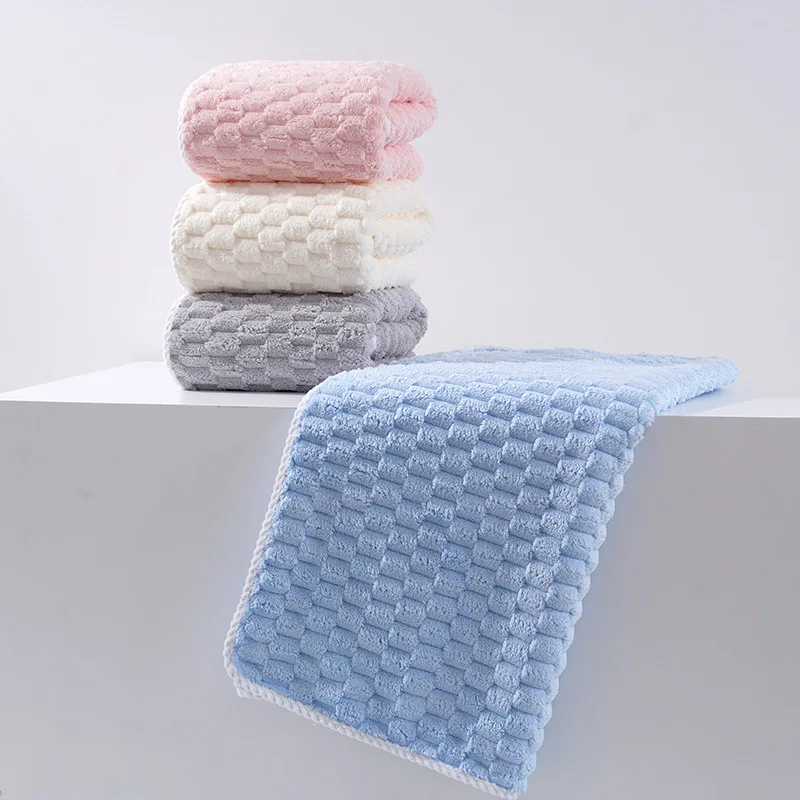 Extra thickened towel coral velvet baby absorbent cloud super soft face towel household bath towel