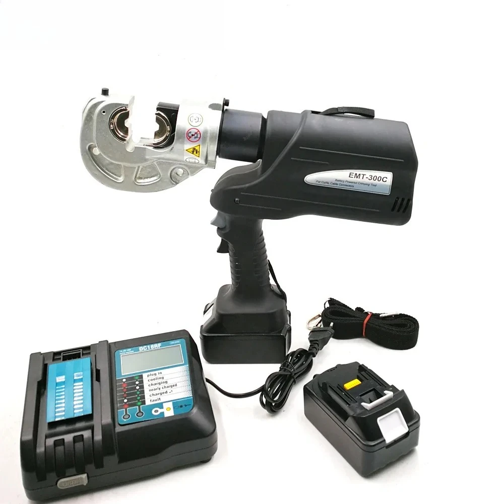 المكشكش اليدوي على الطراز اللاسلكي EMT-300C أدوات تجعيد الكابلات الهيدروليكية التي تعمل بالبطارية الصغيرة