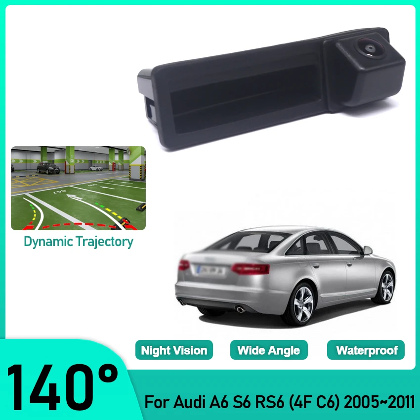 

CCD HD Fisheye Rear View Camera For Audi A6 S6 RS6 (4F C6) 2005~2011 Car Trunk Handle Reverse Parking Monitor Night Vision