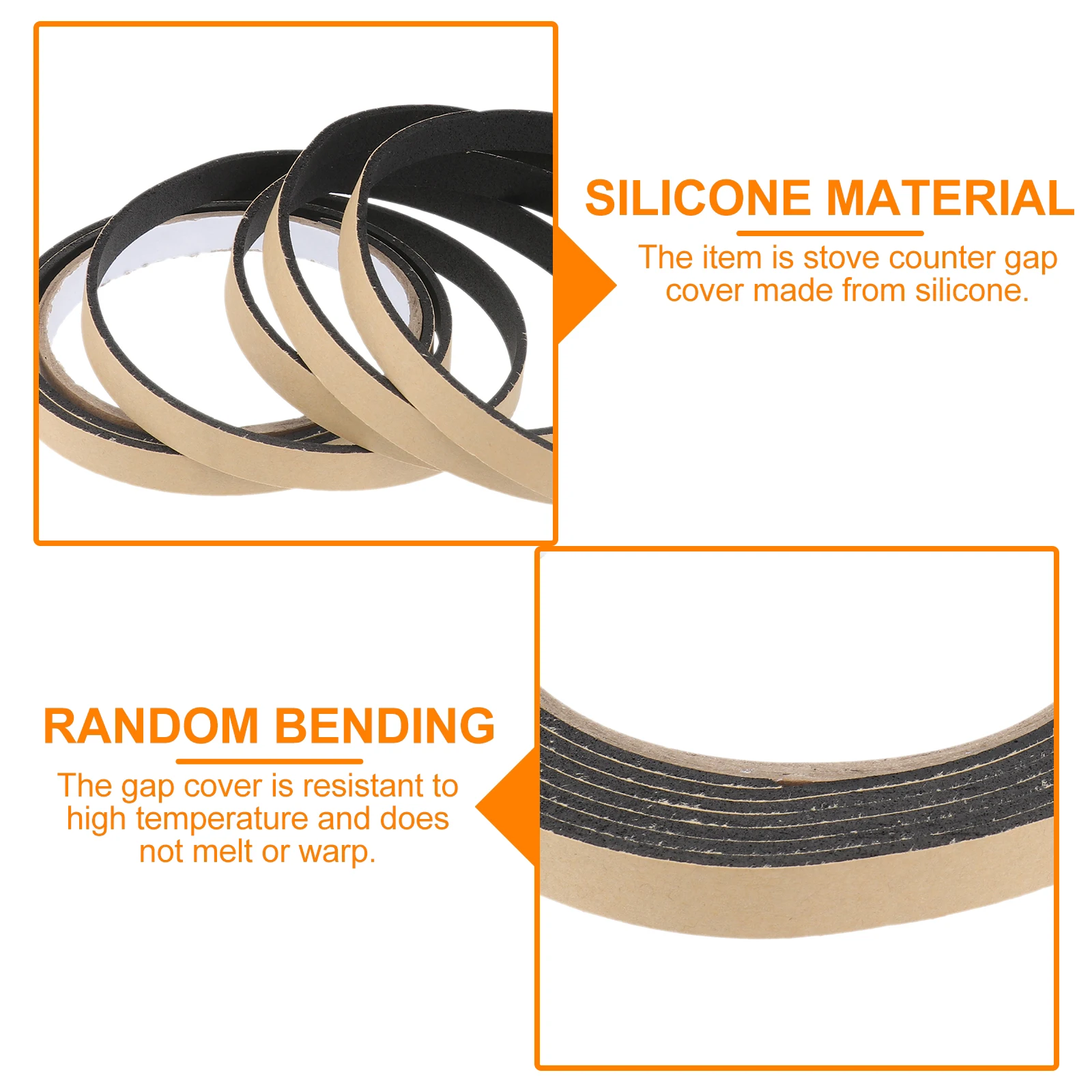 

2m Strips Sealing Tape Black Duct Moistureproof Water Resistant for Windows Glass Door Cabinet Cooker Gap Seal