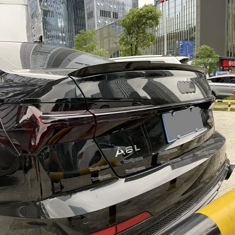 For NEW Audi A6 C8 2019-2023 Spoiler High Quality ABS Material Car Trunk Lip Wings Spoiler A6 Accessories Dedicated Decoration