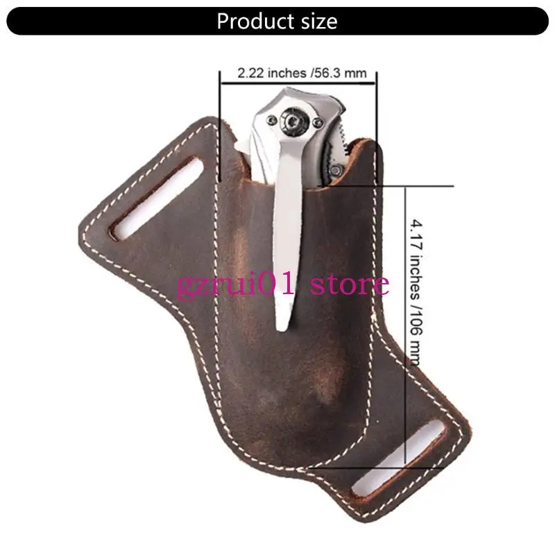 652A Secure PU Leather Cutter Belt Sheath for Quick Access and Protective Case