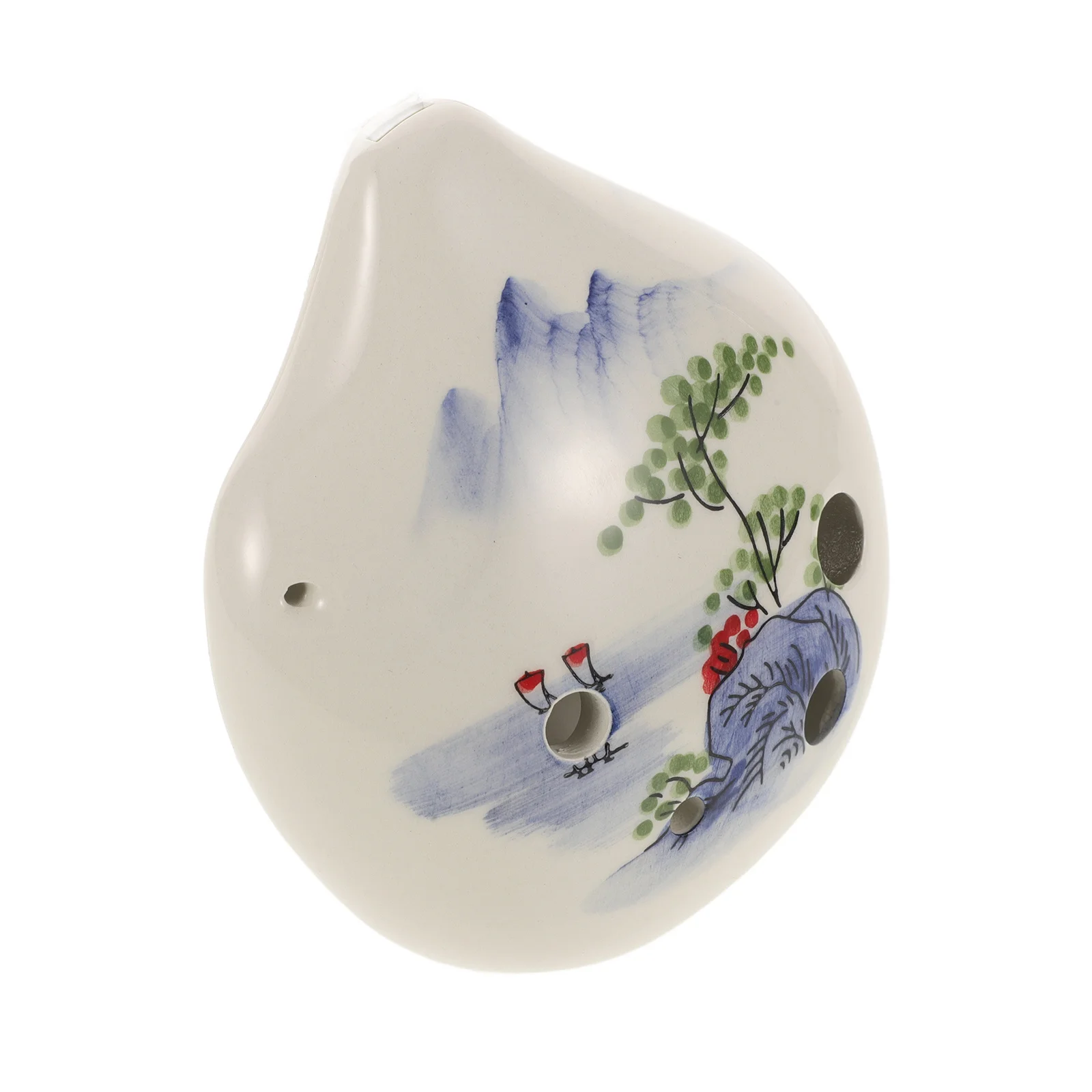 

Ceramic 6-Hole Alto F Key Ocarina Kids Small Beginner Wind Instrument Chinese Style Decorate Pure Sound Musical Instrument