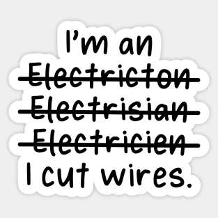 An Electrician 5PCS Stickers for Decor Decorations Laptop Anime Cute Cartoon Bumper Kid Wall Luggage Car Stickers Art Home