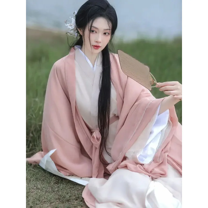 Large Size 4XL Hanfu Dress Women Chinese Traditional Cosplay Costume Summer Green Dress Ancient Hanfu 2pcs Sets Plus Size 3XL