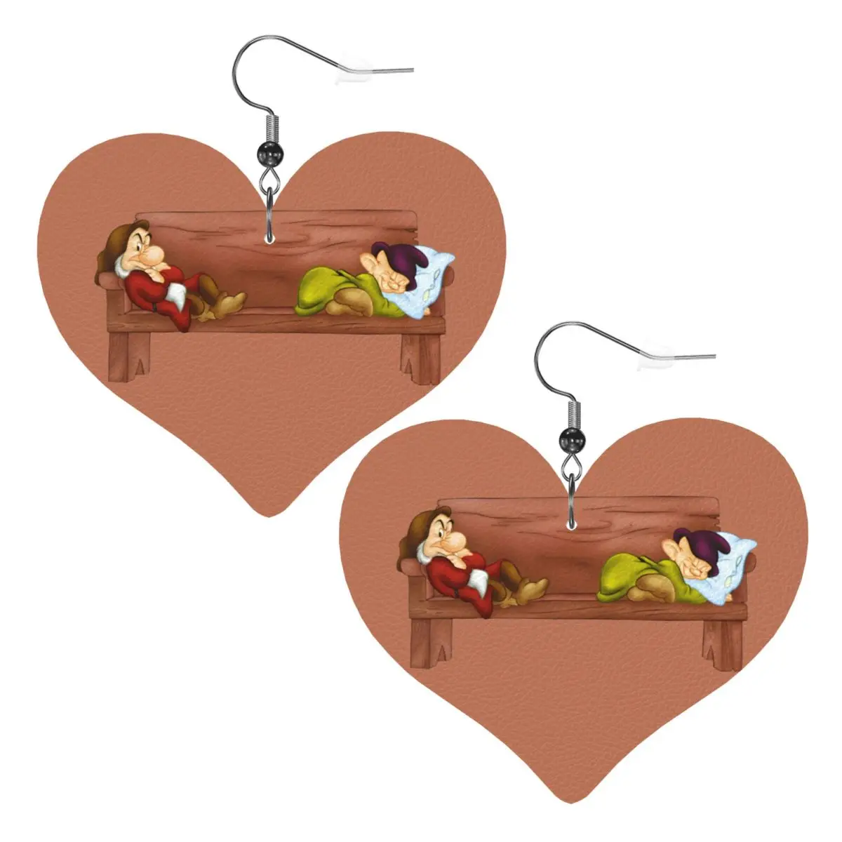 

Кожаные серьги-капли «Белоснежка и семь гномов» на заказ, модные, легкие, для вечеринок и праздников