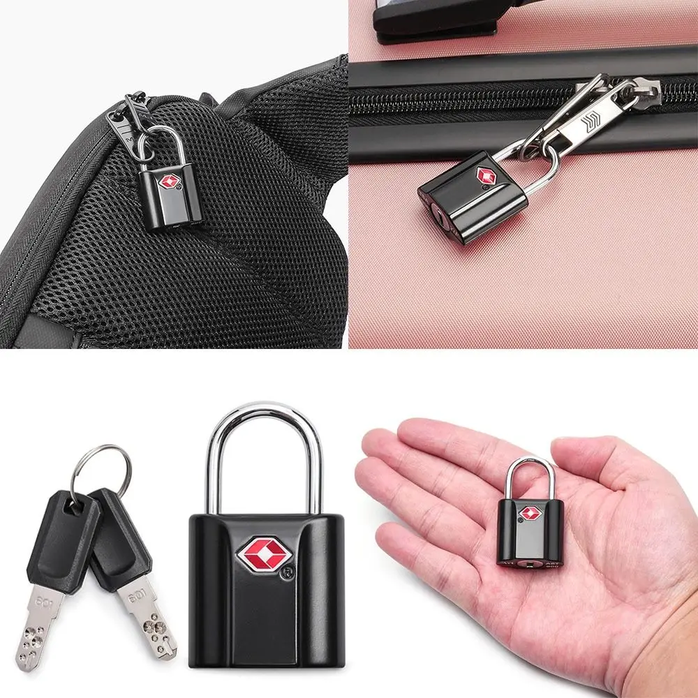 Anti-Theft Security Tool TSA Customs Lock Cabinet Locker with Key Luggage Lock Padlock Travel Bag Lock Travel