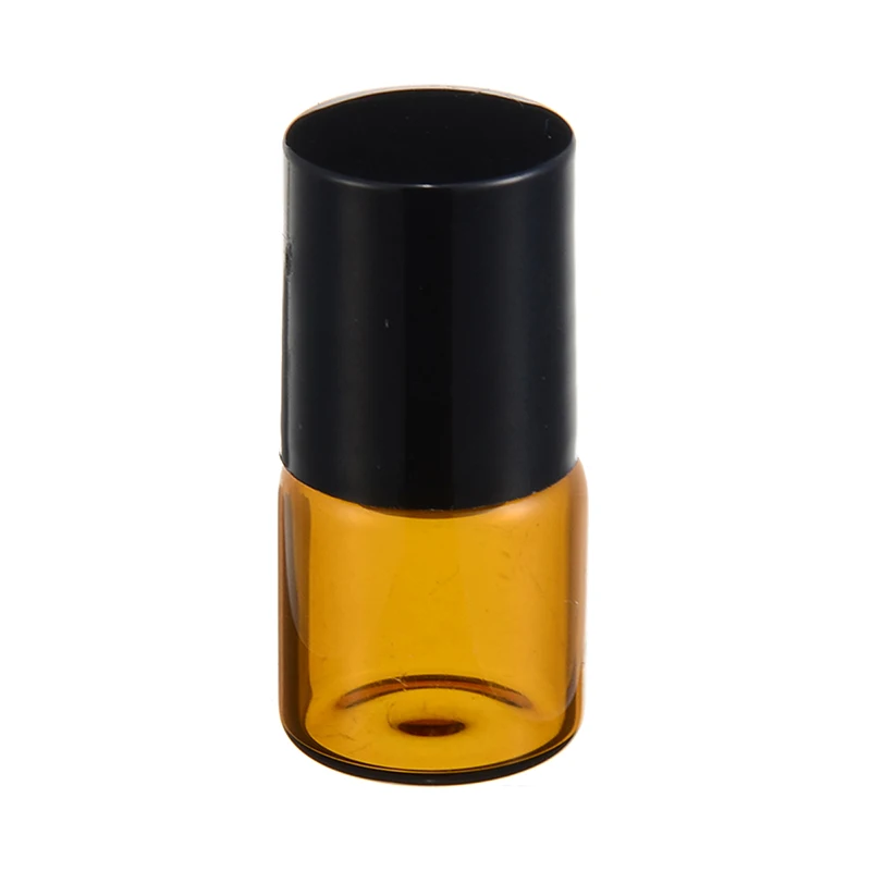 20pcs Mini Amber Roll on Bottle 1ml 2ml 3ml Empty Roll on Glass Bottle Easy Carry for Essential Oil Refillable Perfume Bottle