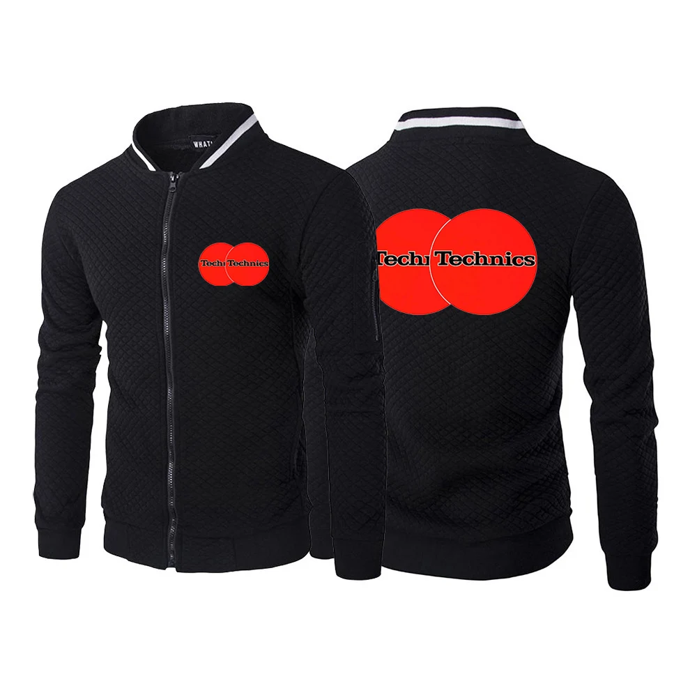 

2025 Technics DJ Logo Print Fashion Sports Round Neck Jacket Spring Autumn Men's Popular Cardigan Zipper High-Quality Hoodies