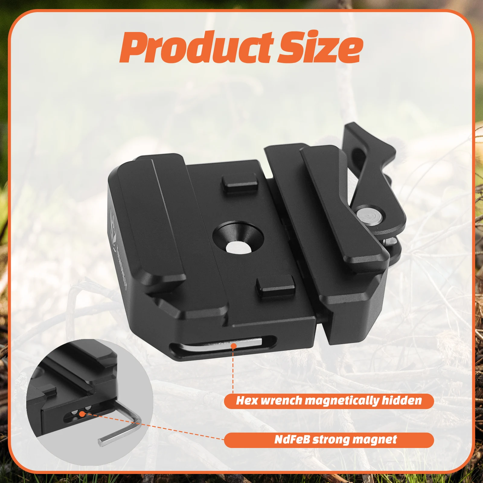 Arca rail mounted tripod ball head quick release plate, aluminum Arca plate compatible with dual-purpose cleats