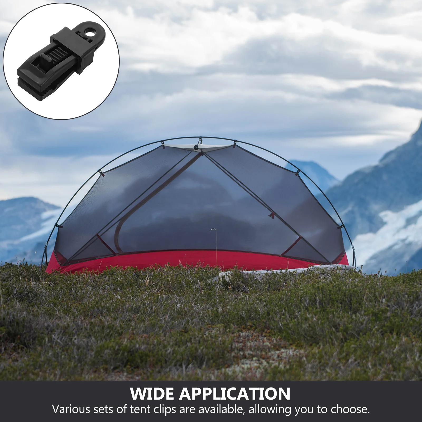 

50 Pcs Tent Clip Camping Tents Awning Clamps Black Plastic Heavy Duty for Tarps